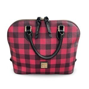 Dooney & Bourke Tucker Buffalo Plaid Zip Zip Satchel